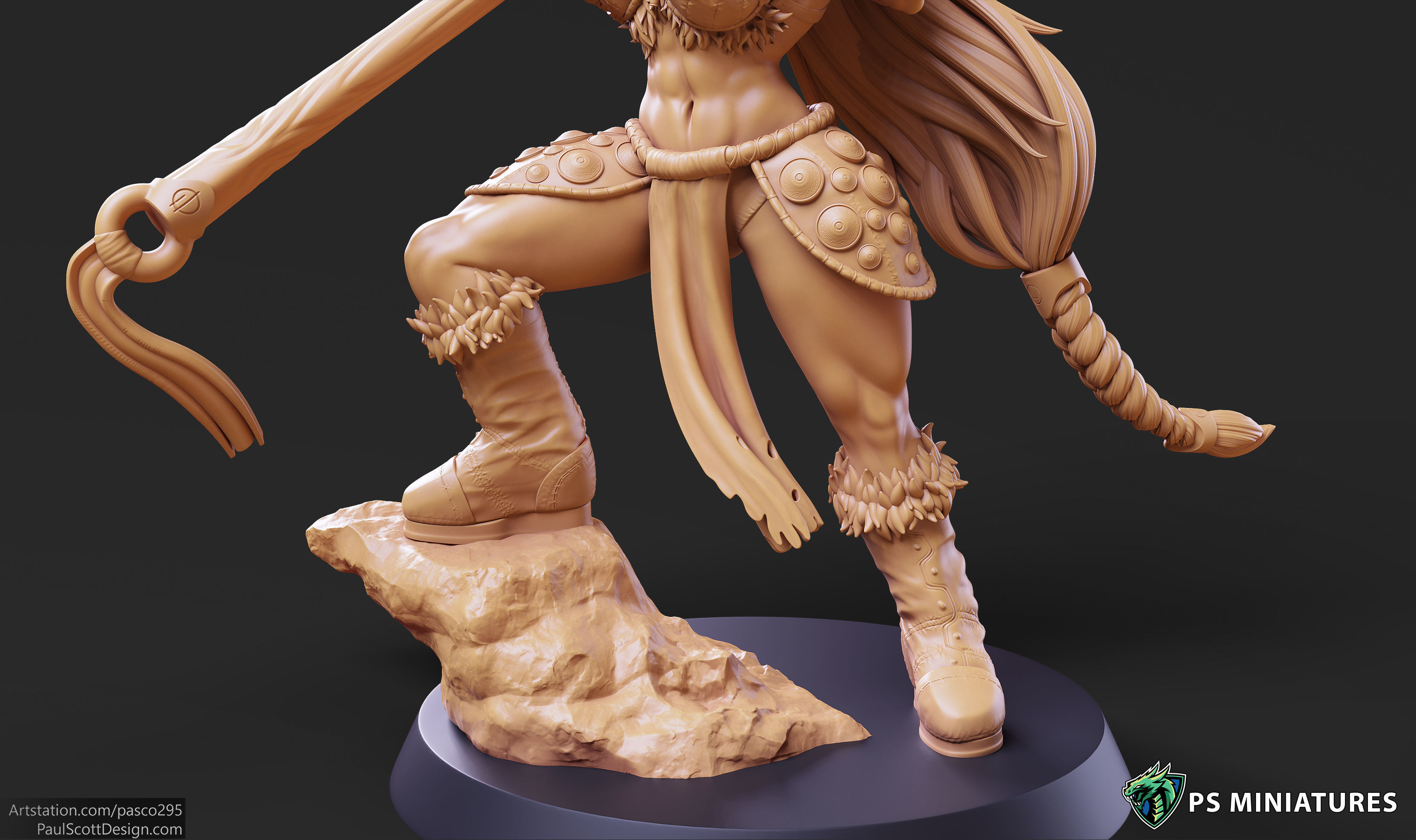 Barbarian Battlemaster Pose 3 3D print model_10