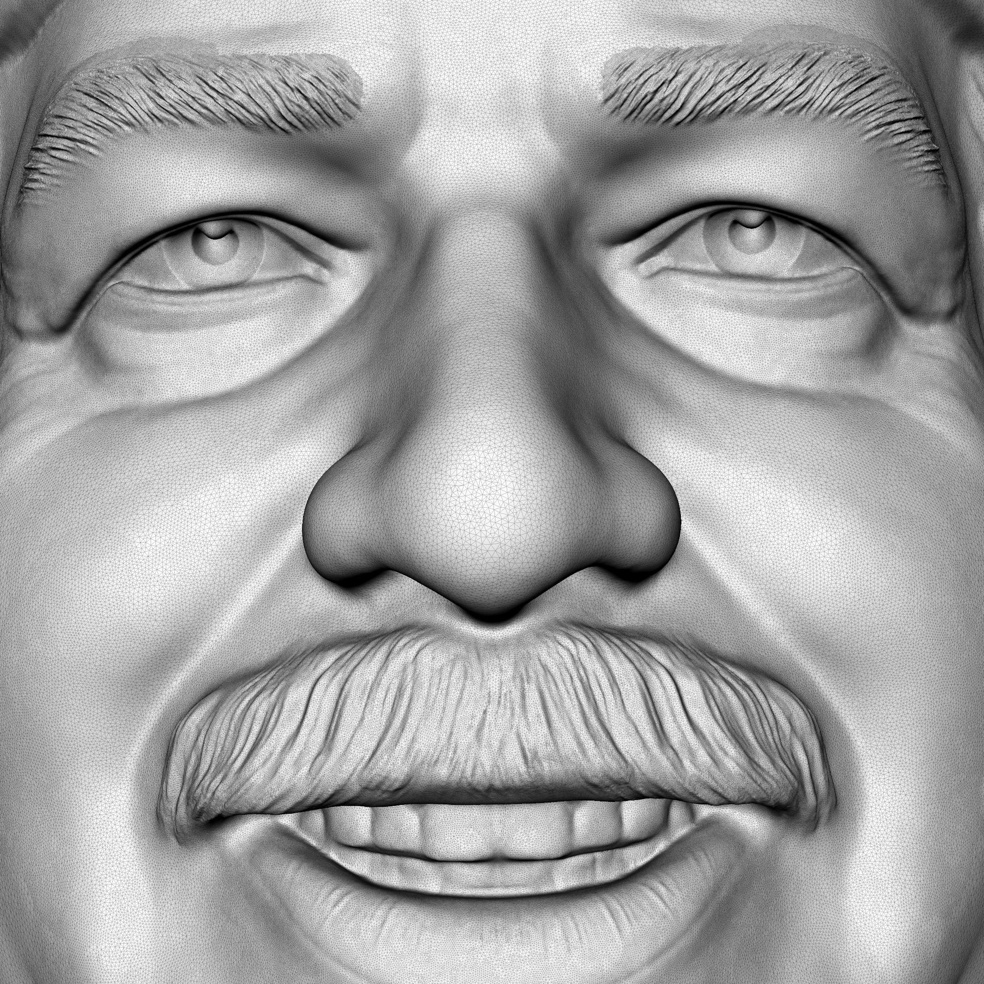 Saddam Hussein 3D print model 3D print model_9