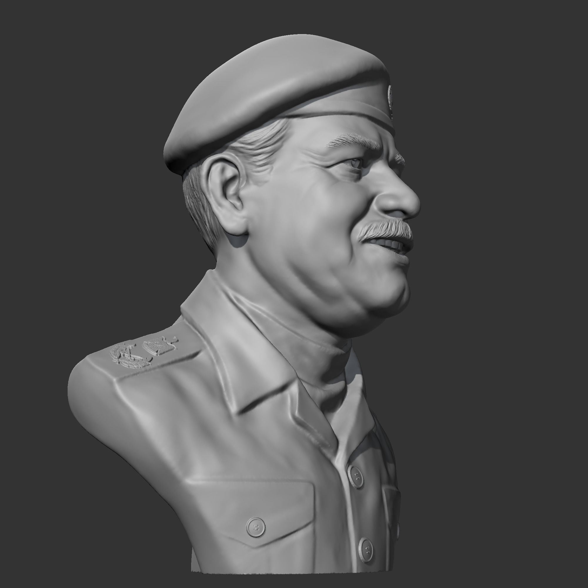 Saddam Hussein 3D print model 3D print model_6