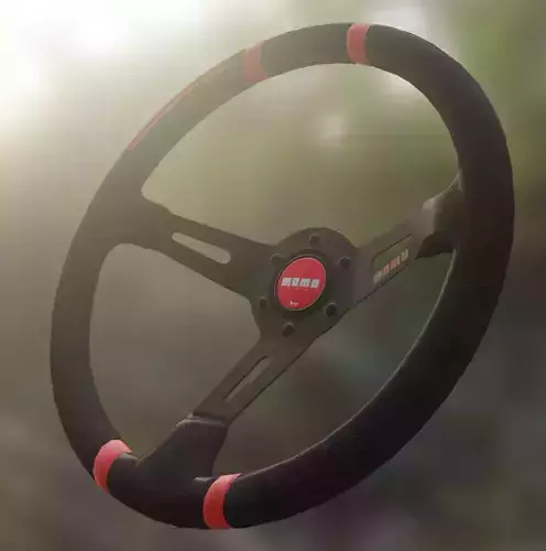 Momo Drifting Steering Wheel Low-poly 3D model