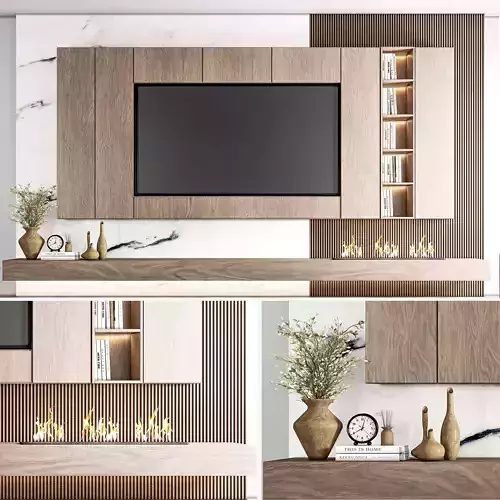  tv wall 02 3D model