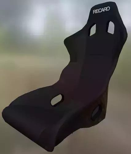 Recaro PROFI Racing Bucket Seats Low-poly 3D model