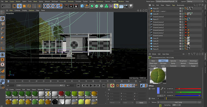 Casa Blanca Exterior Scene 3D model 6