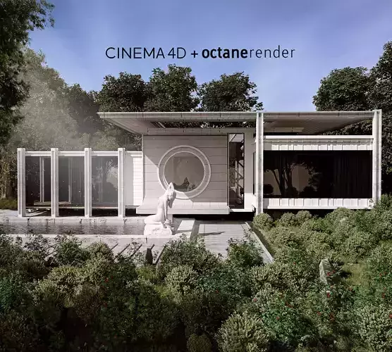 Casa Blanca Exterior Scene 3D model
