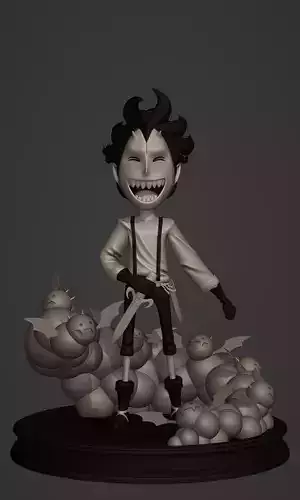 GECKO MORIA KID VERSION ONE PIECE Low-poly 3D model