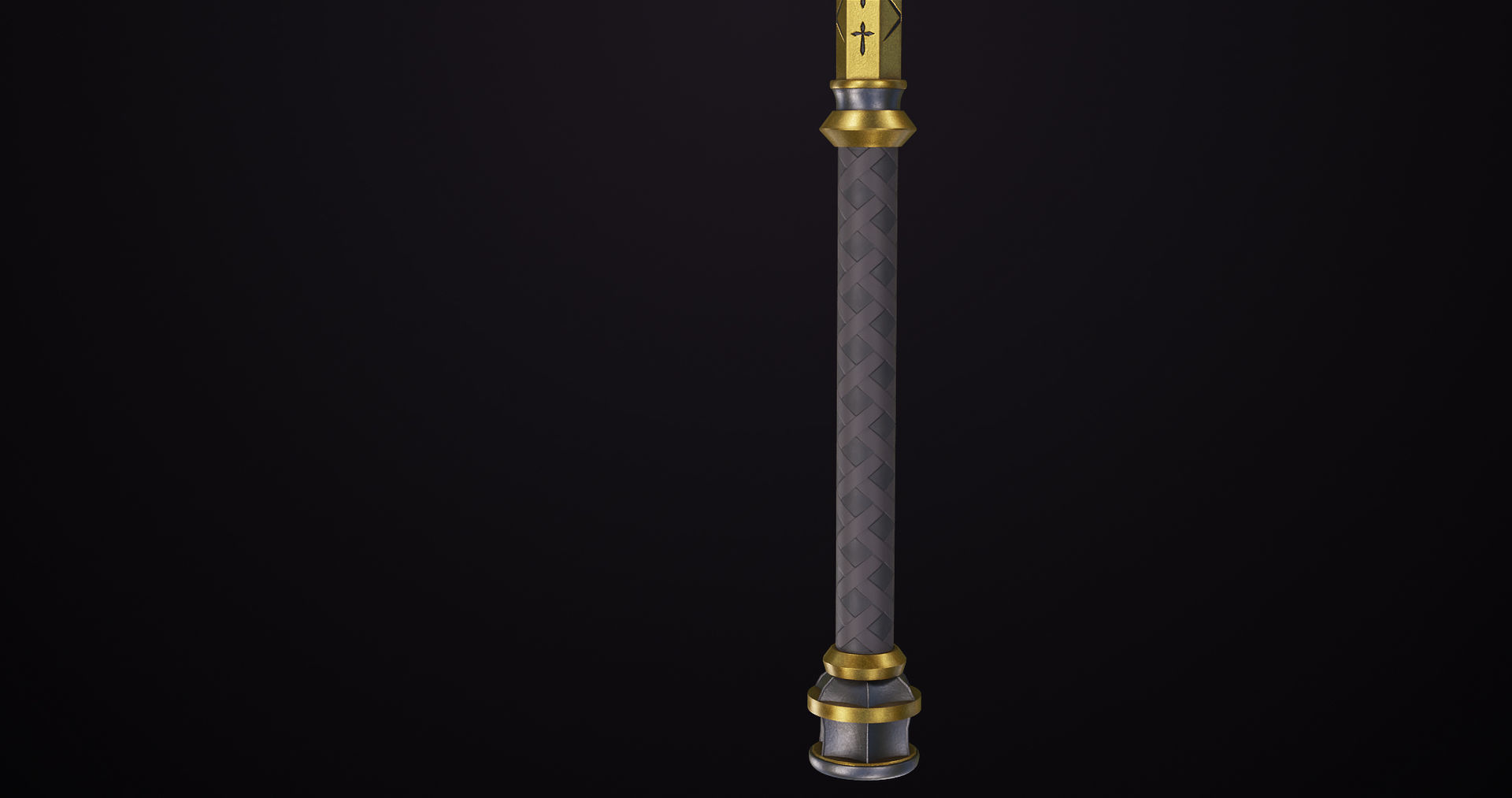 Battle Hammer 06 All PBR Unity UE Textures Included Low-poly 3D model_10