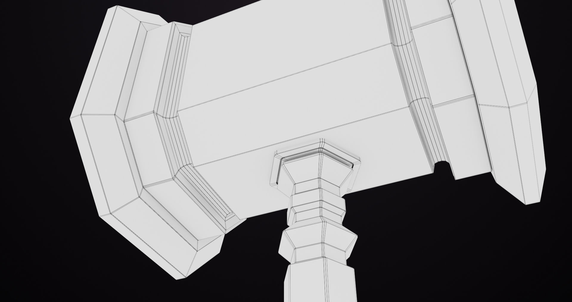 Battle Hammer 06 All PBR Unity UE Textures Included Low-poly 3D model_22