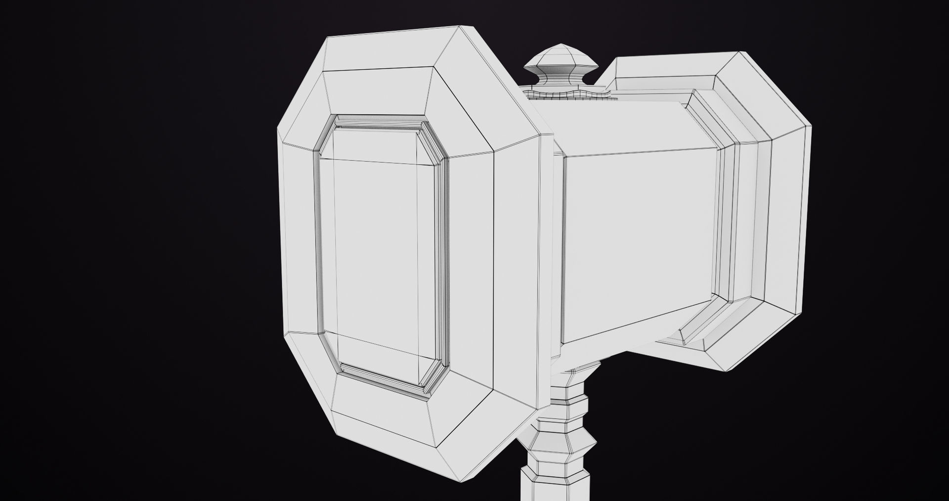 Battle Hammer 06 All PBR Unity UE Textures Included Low-poly 3D model_18