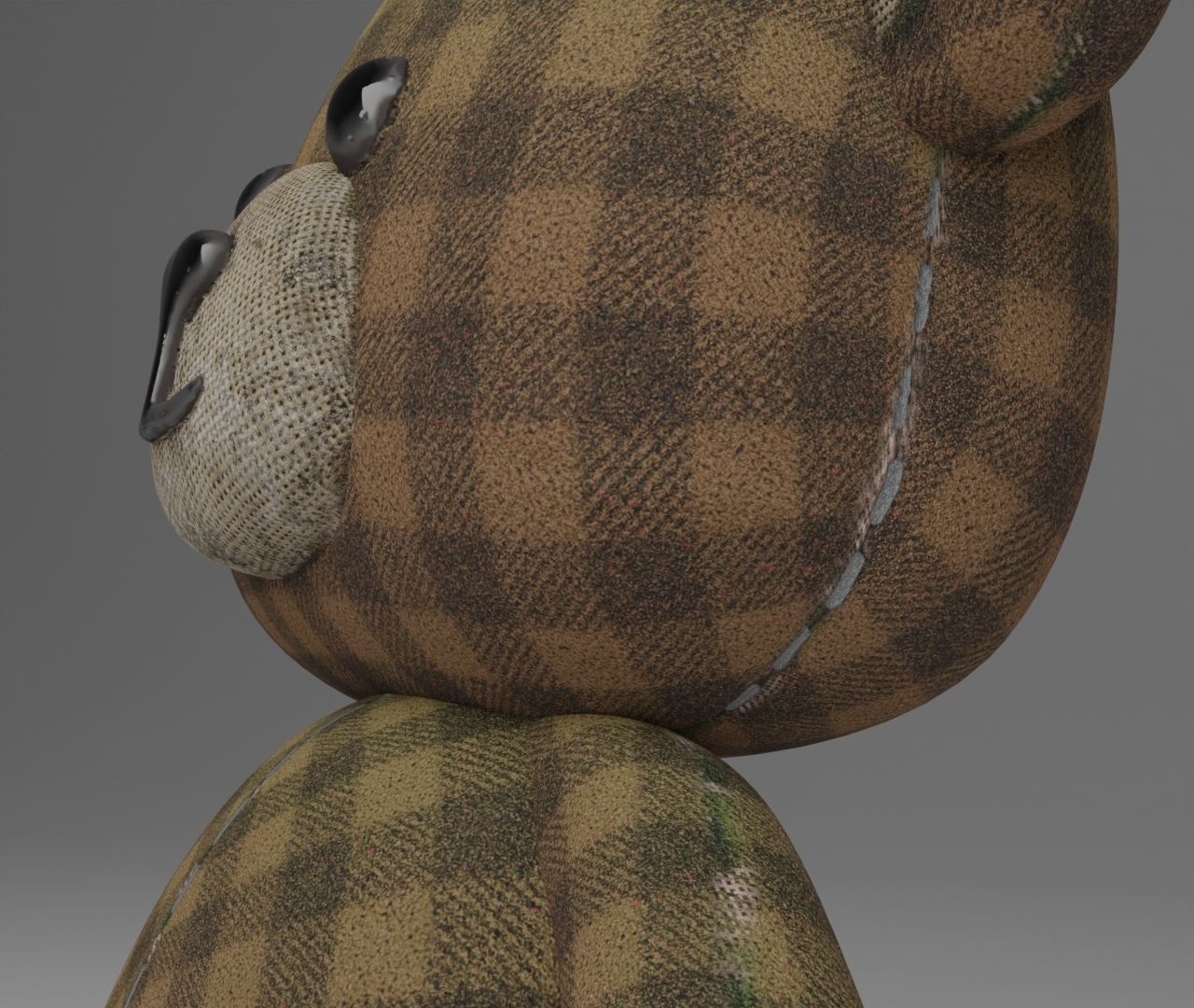 teddy bear toy lowpoly Low-poly 3D model_2