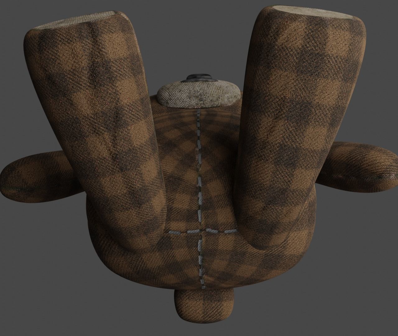 teddy bear toy lowpoly Low-poly 3D model_7