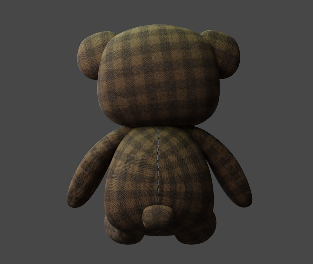 teddy bear toy lowpoly Low-poly 3D model_6