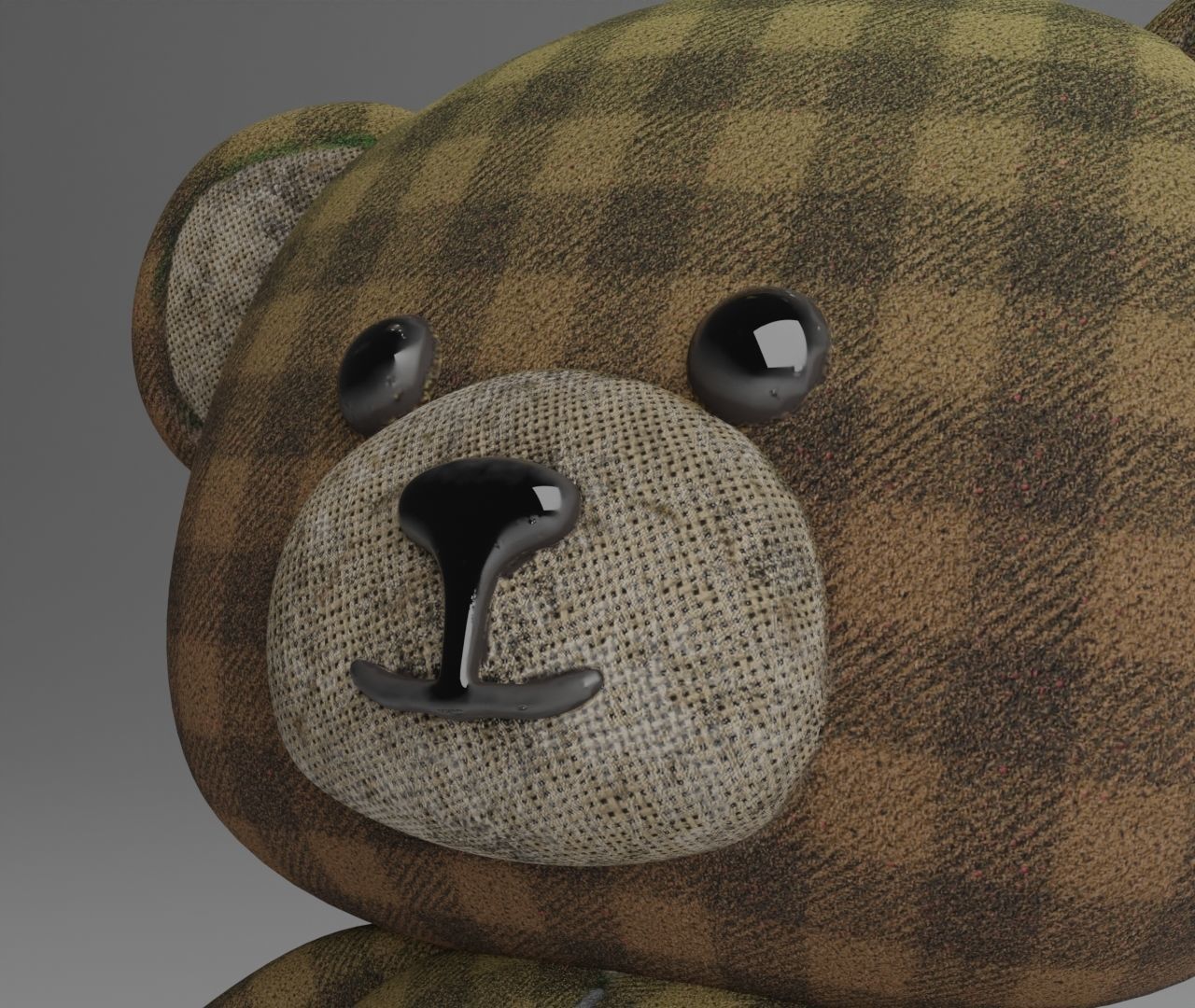 teddy bear toy lowpoly Low-poly 3D model_9