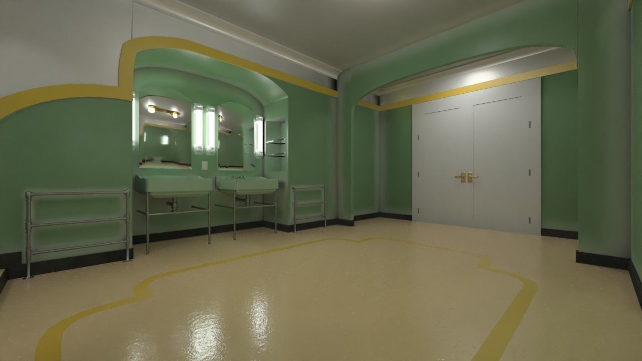 The Shining Green Bathroom Room 237 Low-poly 3D model_14