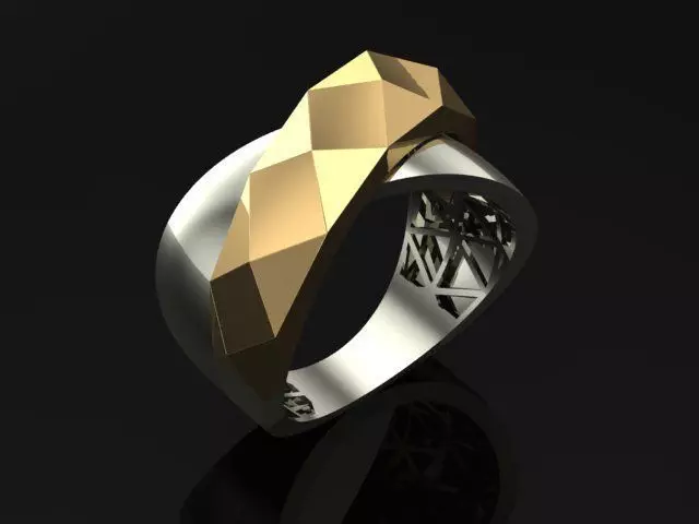 Geometric Ring 3D print model