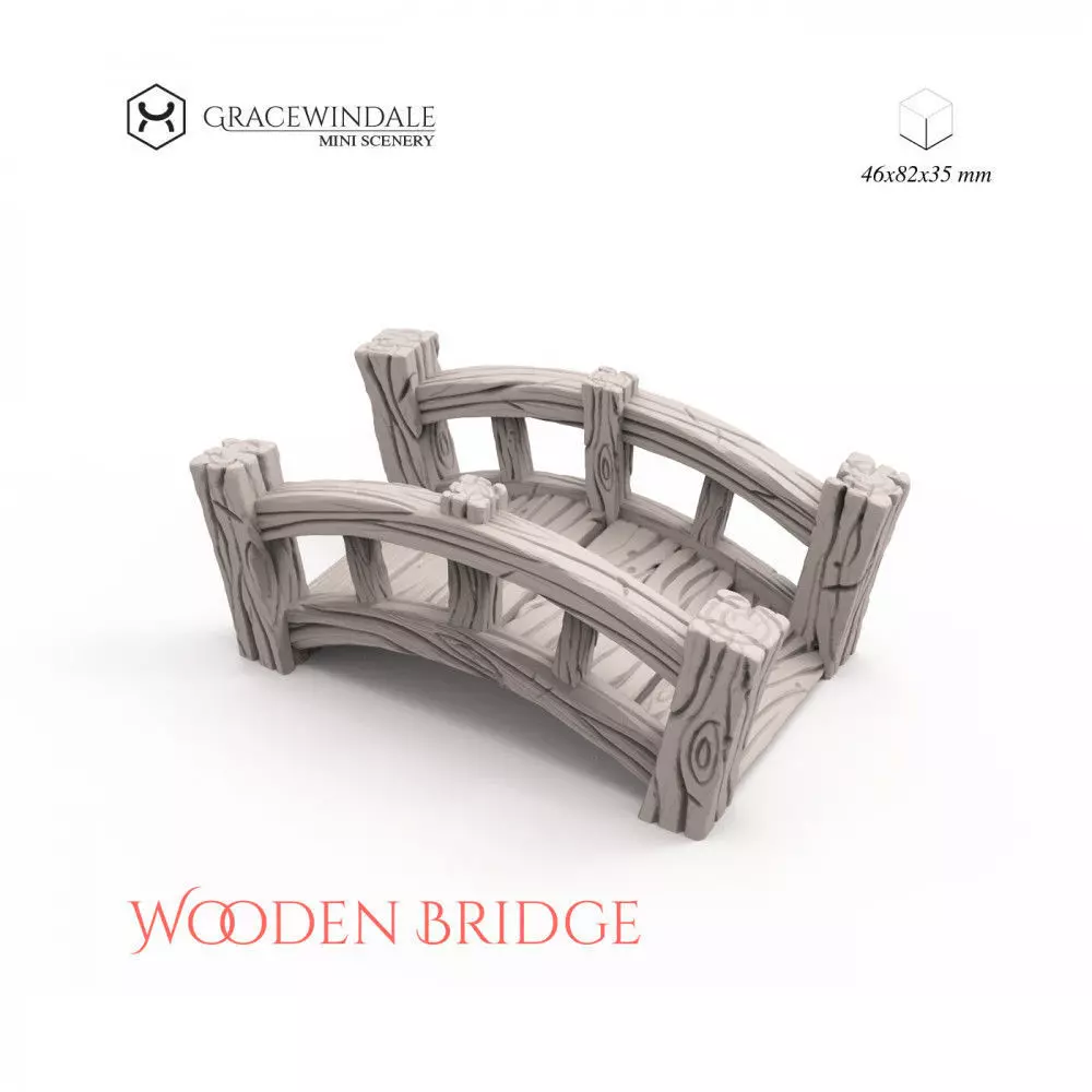 Wooden Bridge 3D print model_0