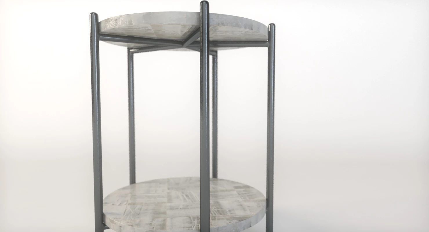 Hooker Furniture Melange Blythe Round Marble Accent Table 3D model_9