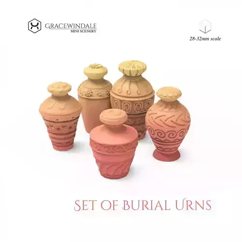 Set of Burial Urns 3D print model