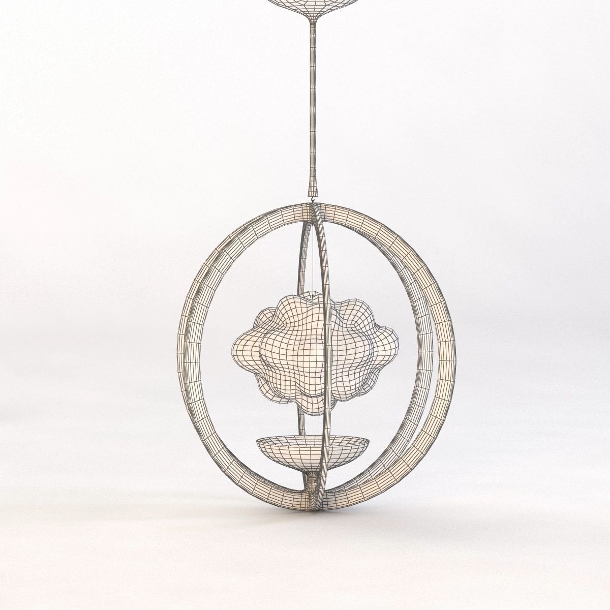 Magritte Illuminated Pendant 3D model_3