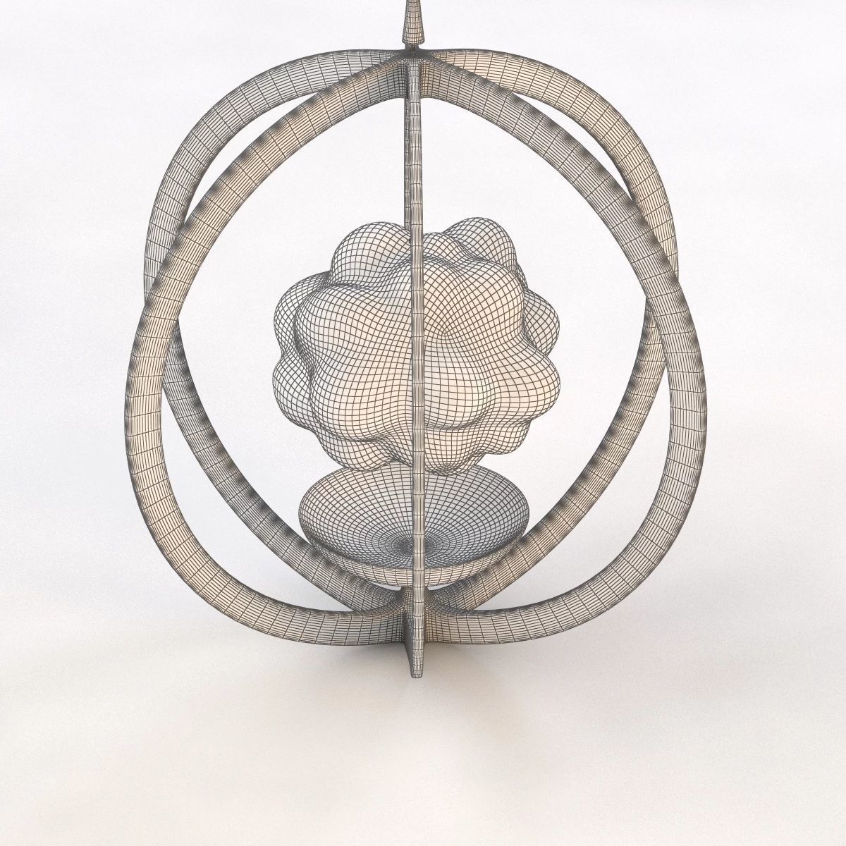 Magritte Illuminated Pendant 3D model_5