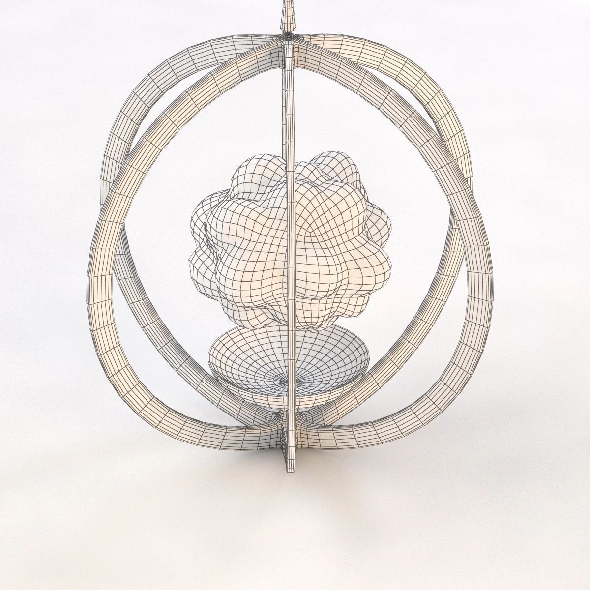 Magritte Illuminated Pendant 3D model_6