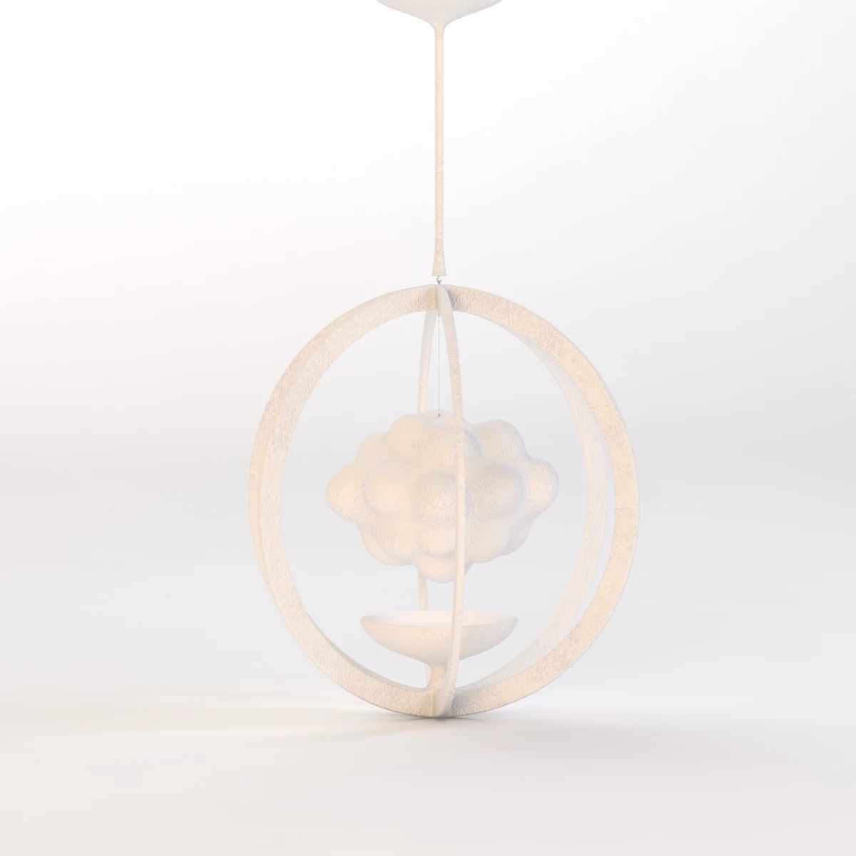 Magritte Illuminated Pendant 3D model_1