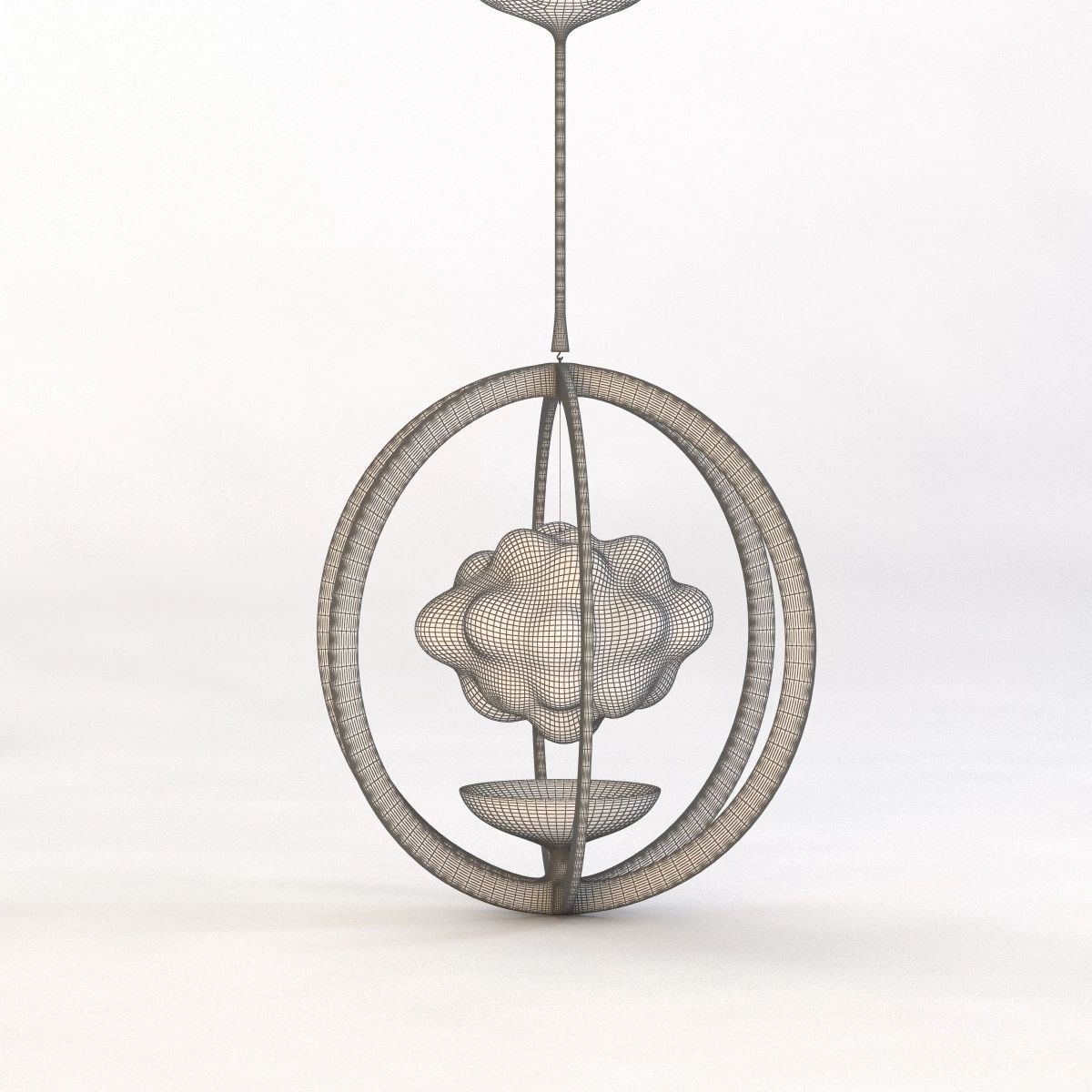 Magritte Illuminated Pendant 3D model_2