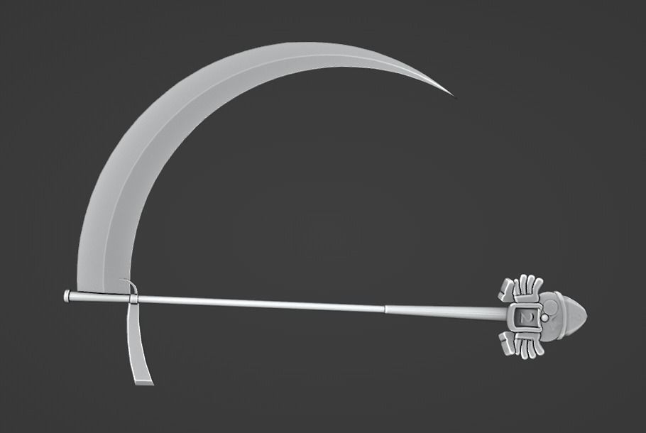 Kites scythe - crazy clown scythe - Hunter x Hunter Low-poly 3D model_2