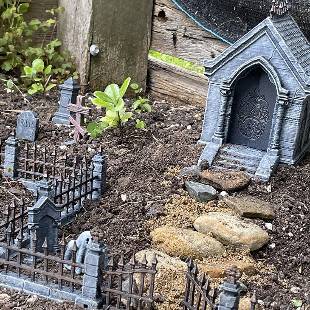 Set of Gravestones 3D print model_2