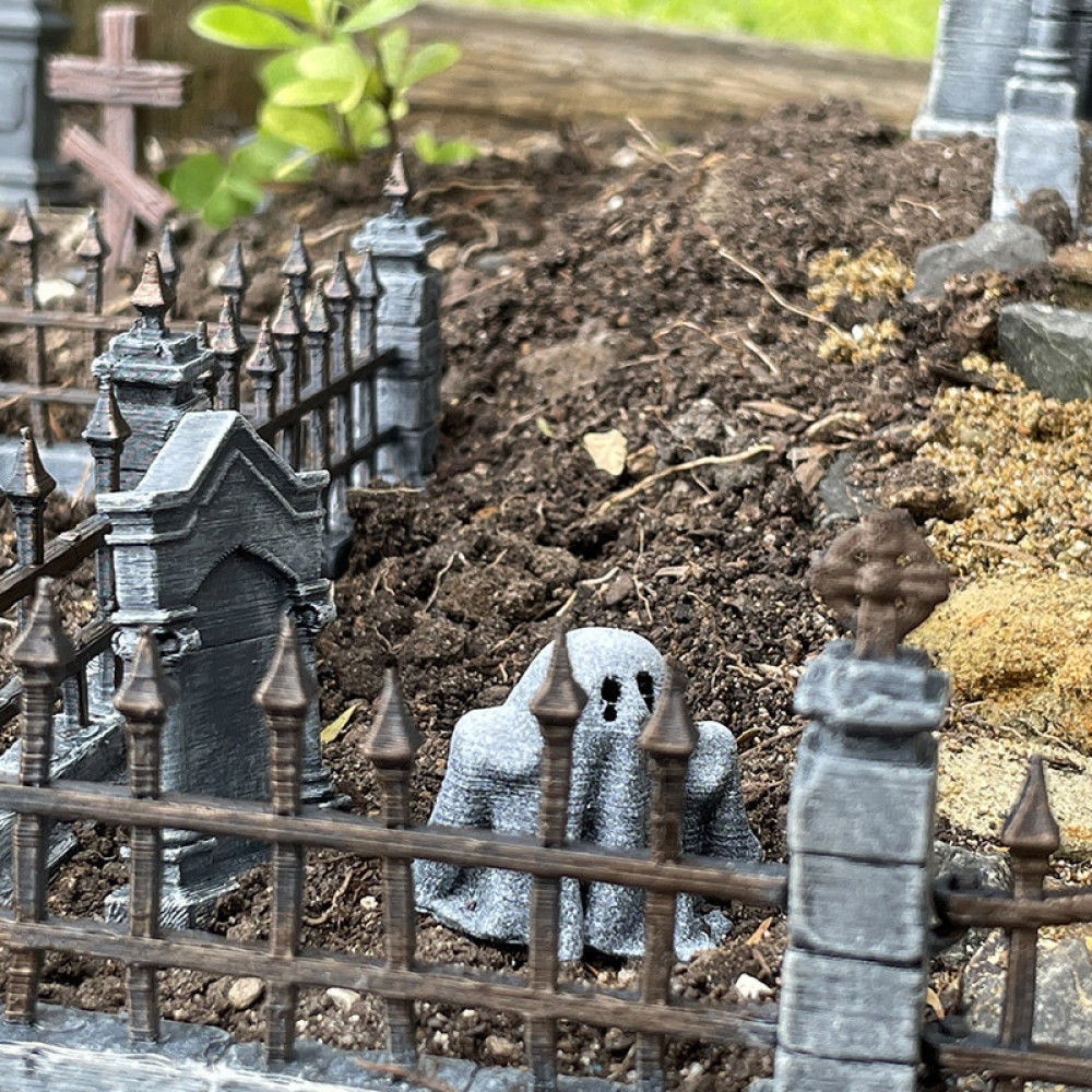 Set of Gravestones 3D print model_1
