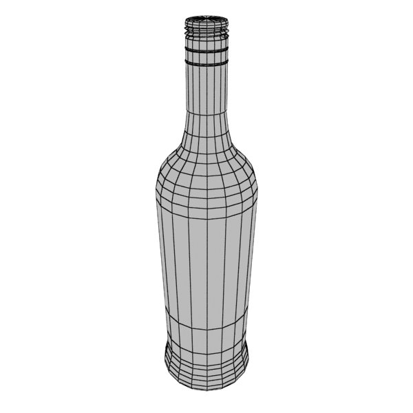 High Detailed Bacardi Bottle Mojito and Rum Shot 3D model_9