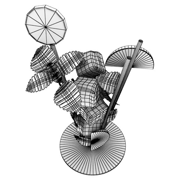 High Detailed Bacardi Bottle Mojito and Rum Shot 3D model_28