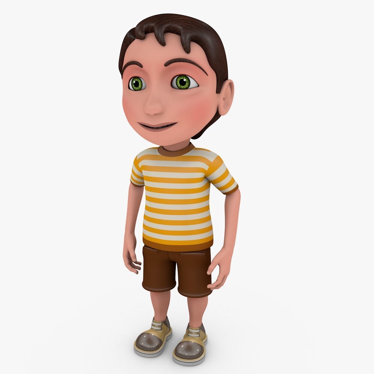 Boy Cartoon Rig 3D 3D model_14