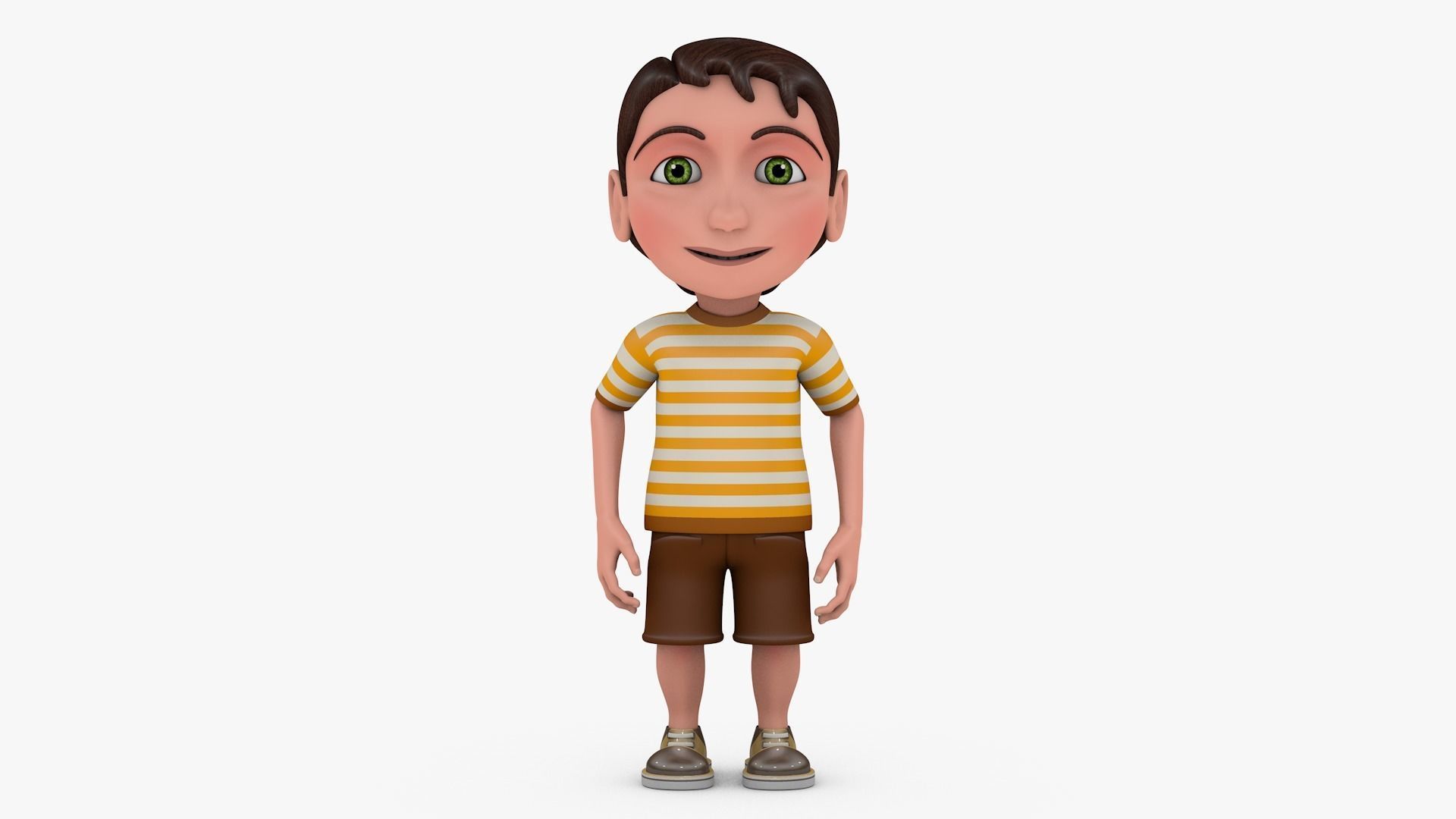 Boy Cartoon Rig 3D 3D model_4