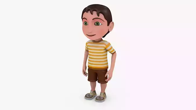 Boy Cartoon Rig 3D