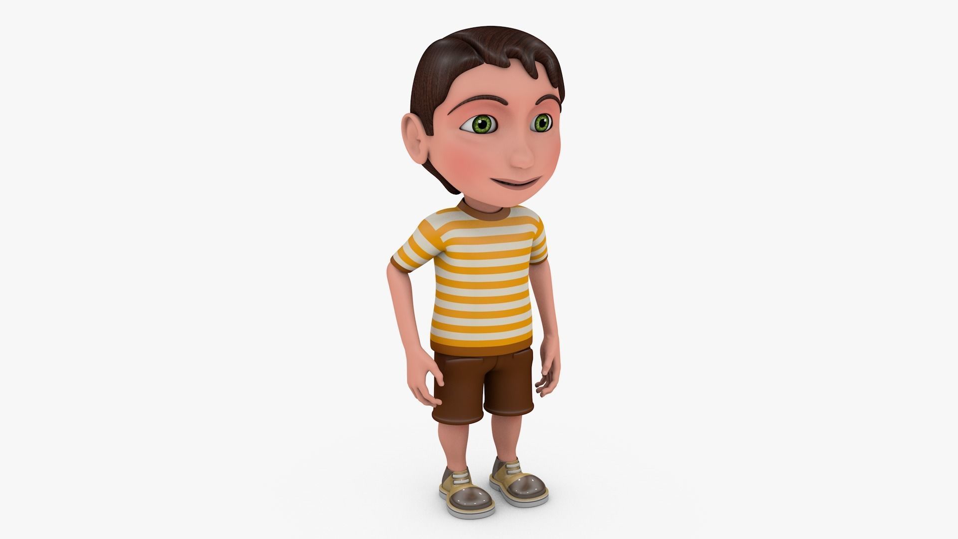 Boy Cartoon Rig 3D 3D model_12