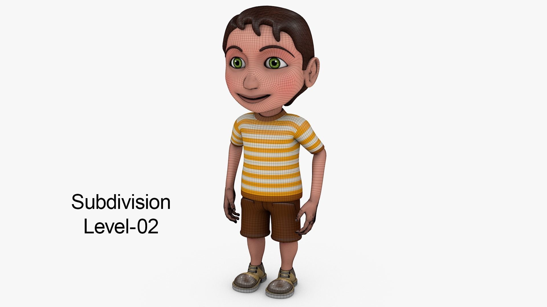 Boy Cartoon Rig 3D 3D model_8