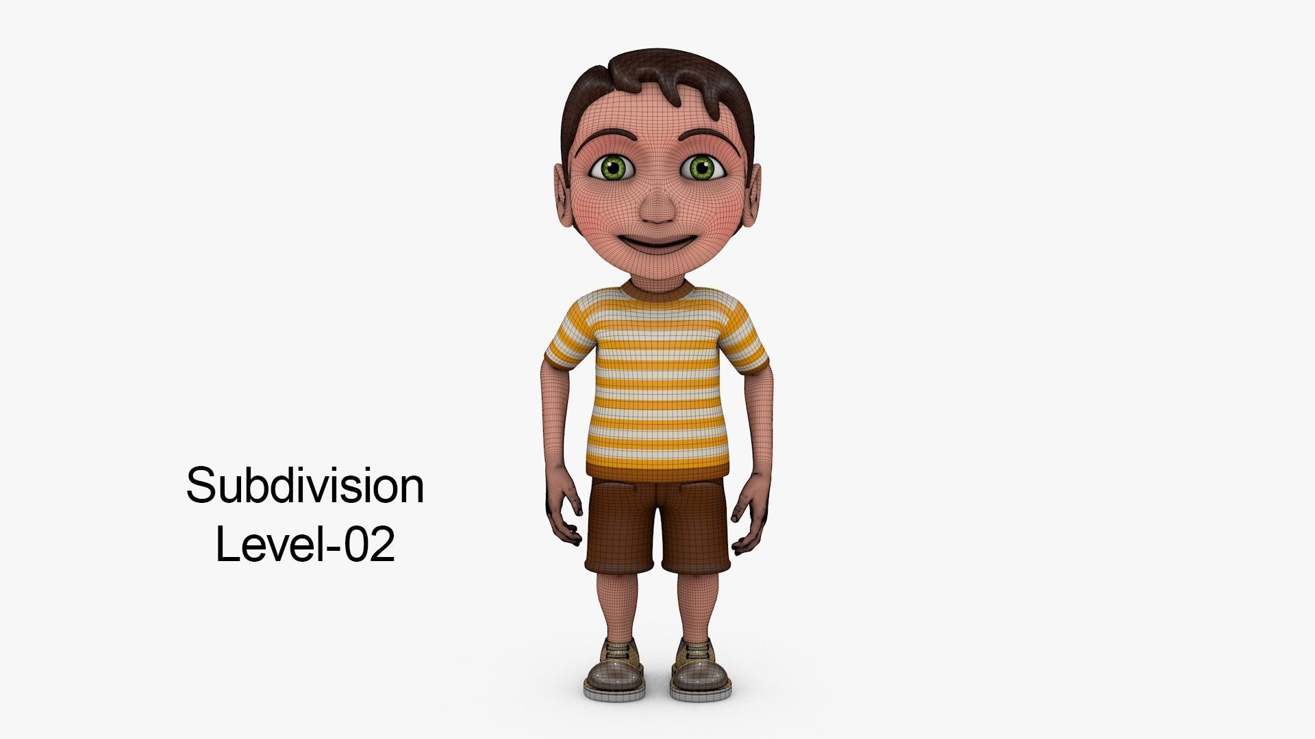Boy Cartoon Rig 3D 3D model_9