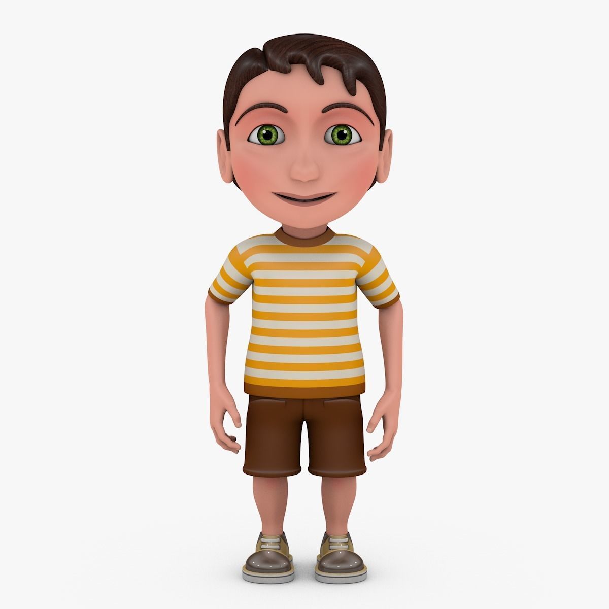 Boy Cartoon Rig 3D 3D model_7
