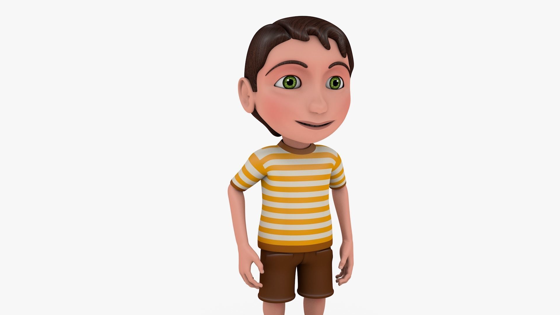 Boy Cartoon Rig 3D 3D model_13