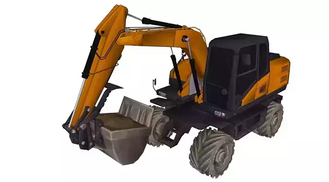 Excavator orange