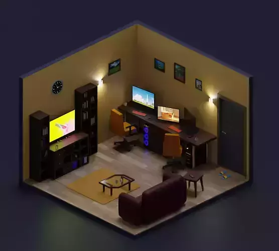 isometric room  
