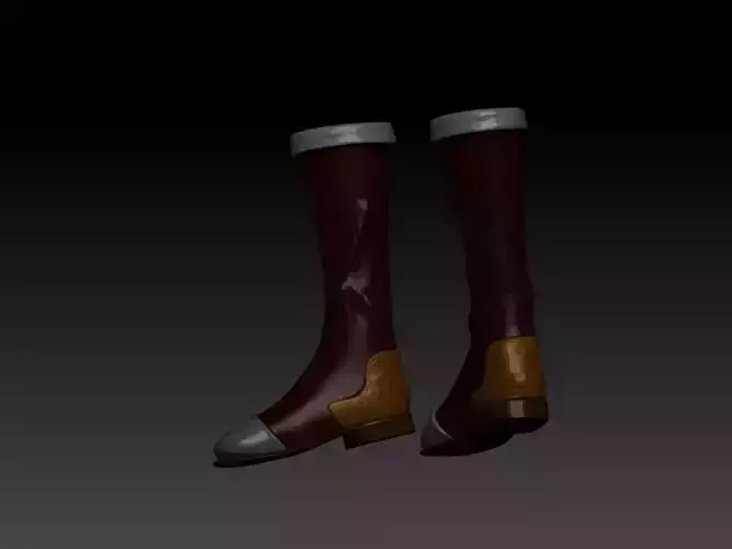 Boots Model 3D pair of Free low-poly 3D model