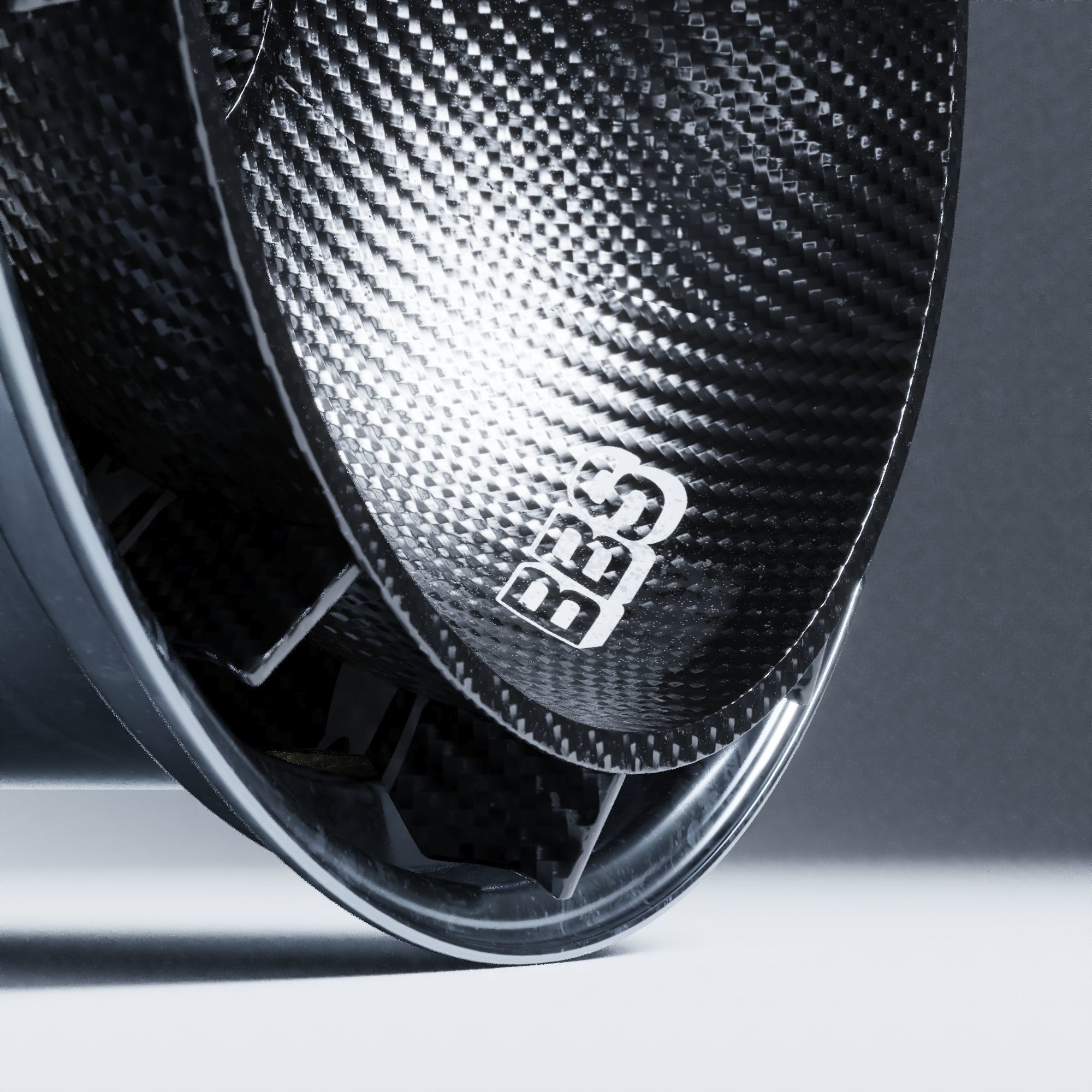 BBS E55 With Turbofan 3 PIECE WHEELS Low-poly 3D model_18