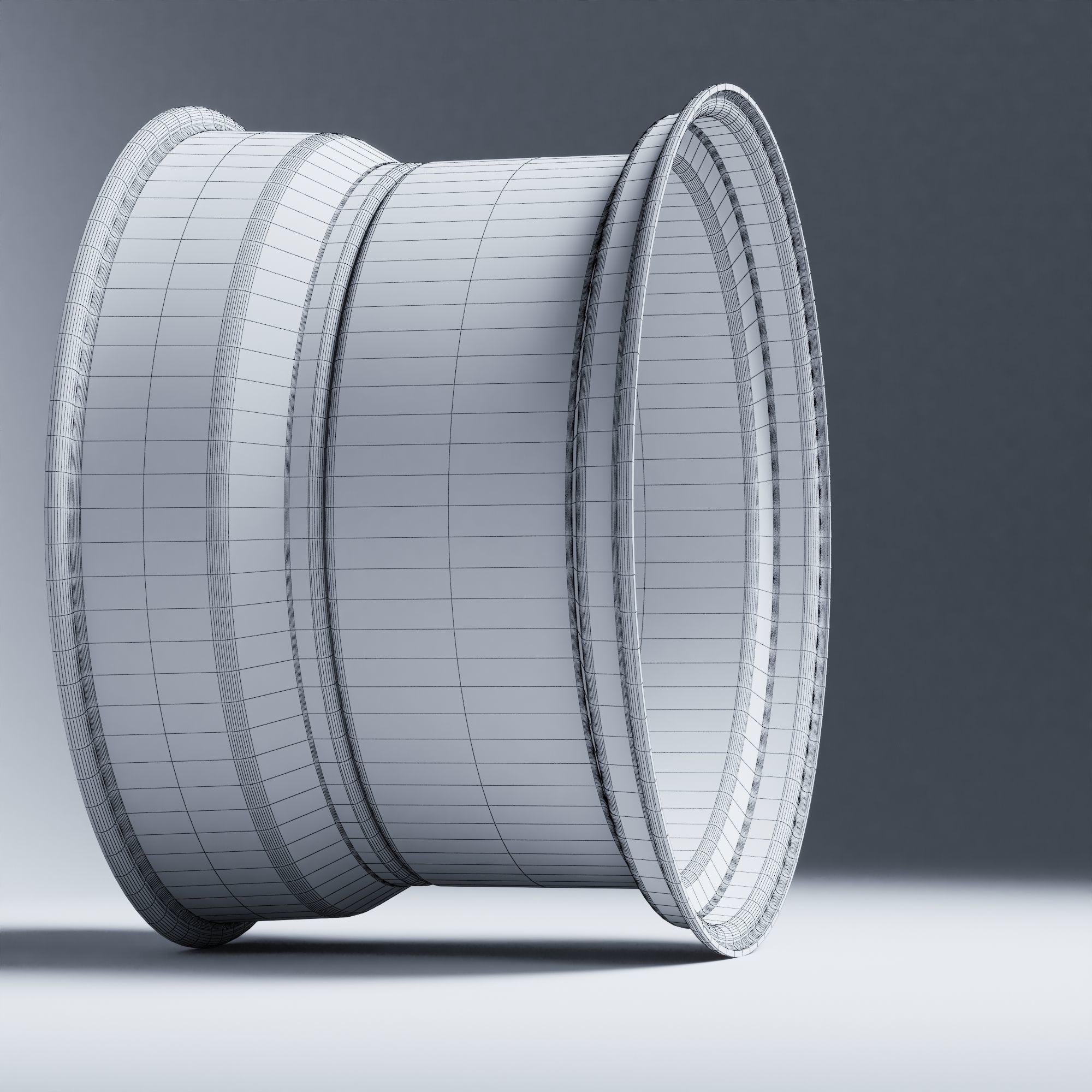 BBS E55 With Turbofan 3 PIECE WHEELS Low-poly 3D model_51