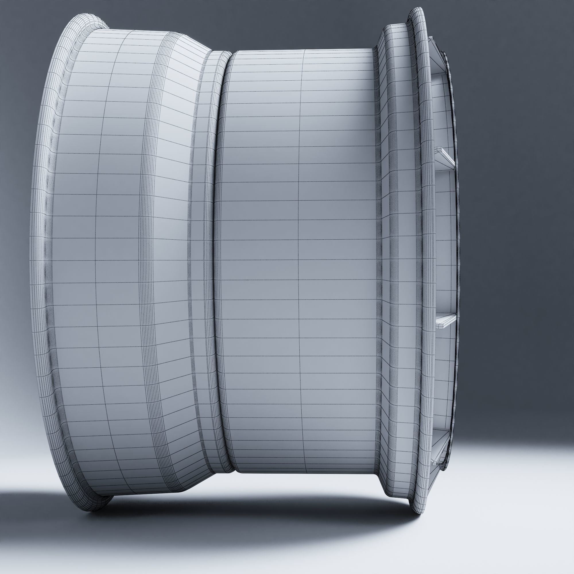 BBS E55 With Turbofan 3 PIECE WHEELS Low-poly 3D model_35