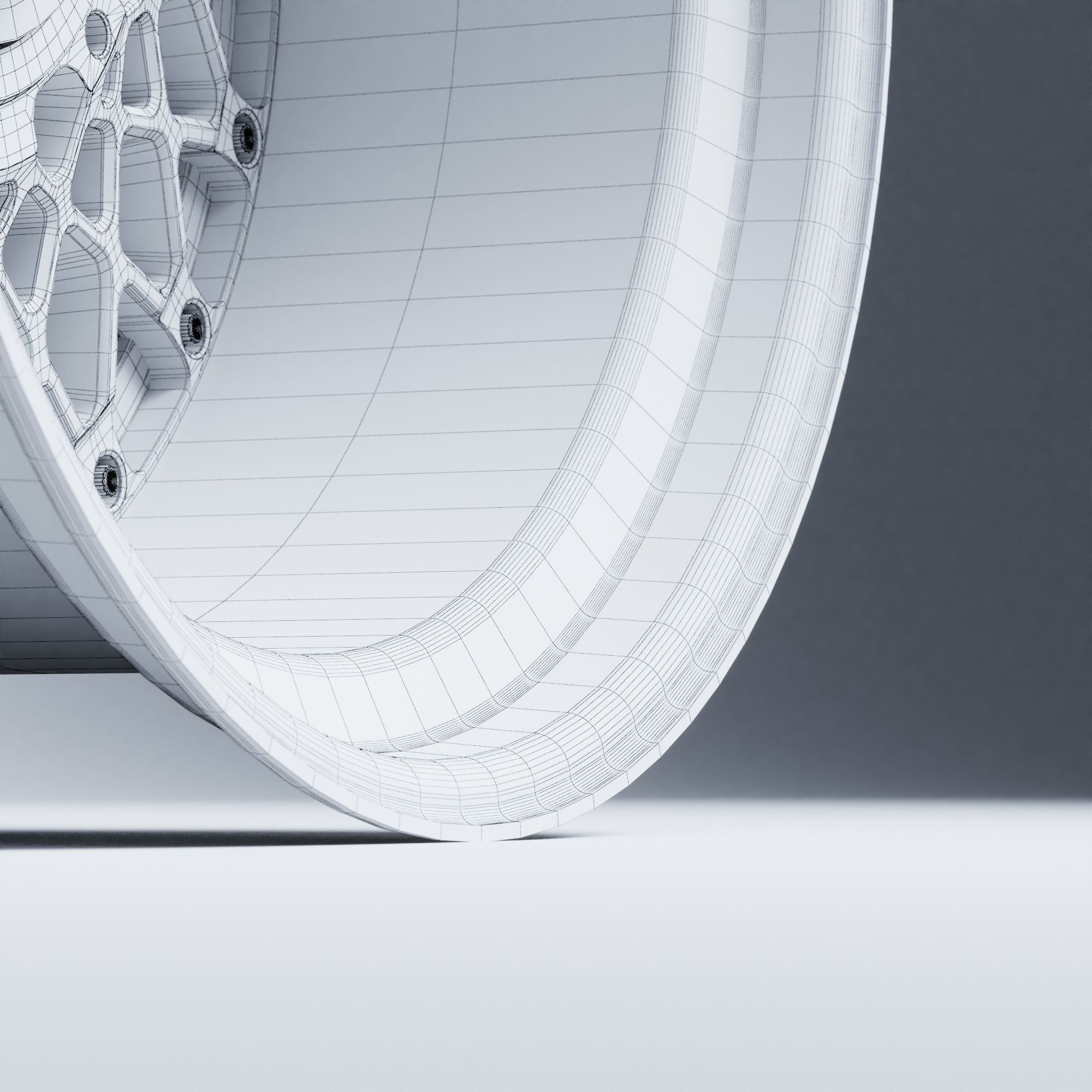 BBS E55 With Turbofan 3 PIECE WHEELS Low-poly 3D model_53