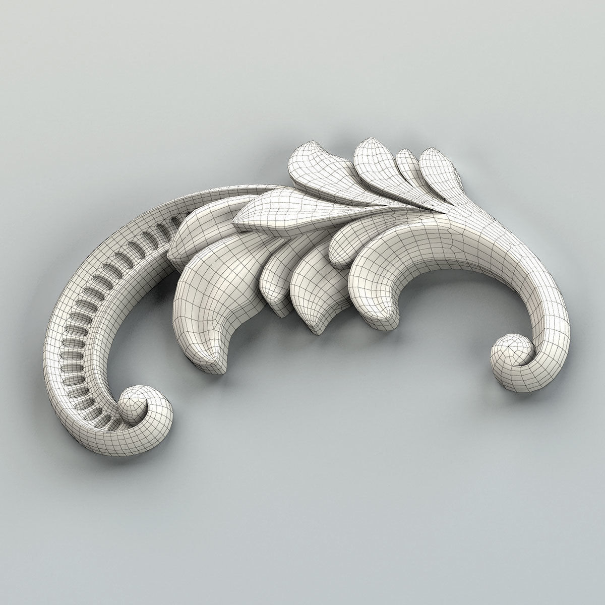 Carved decor horizontal 042 3D model_10