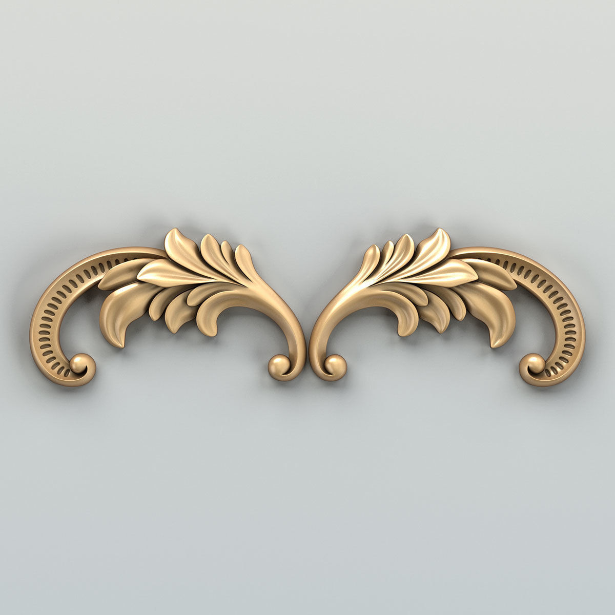 Carved decor horizontal 042 3D model_2