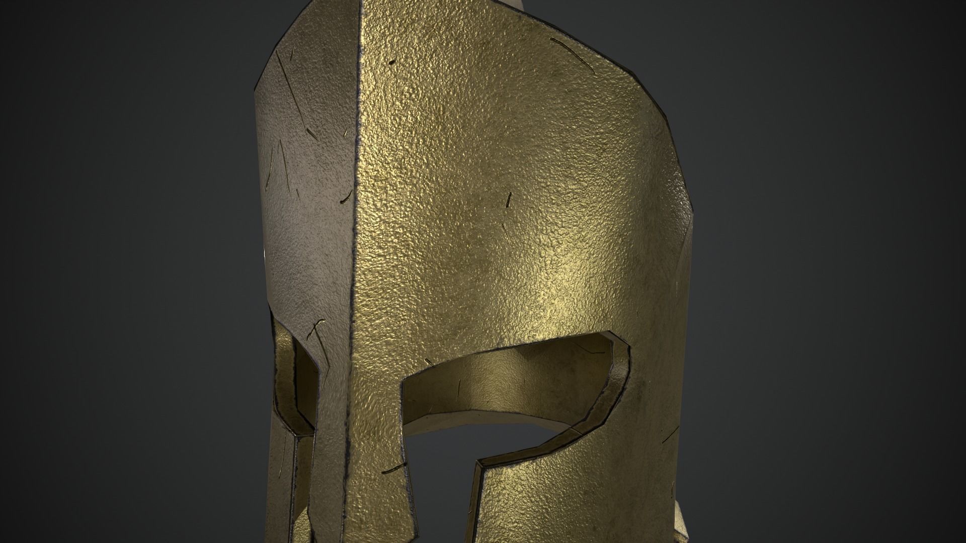 Spartan Helmet Model Low-poly 3D model_4