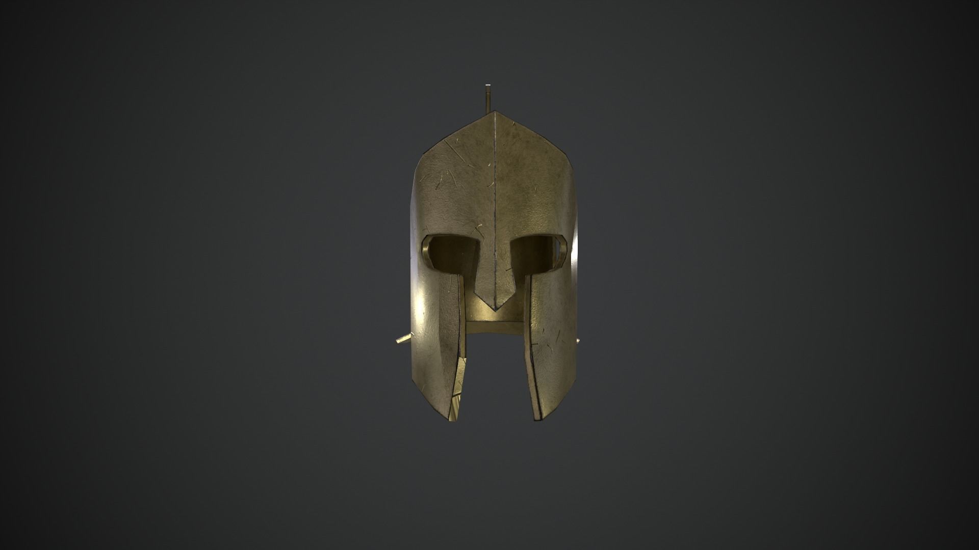 Spartan Helmet Model Low-poly 3D model_2